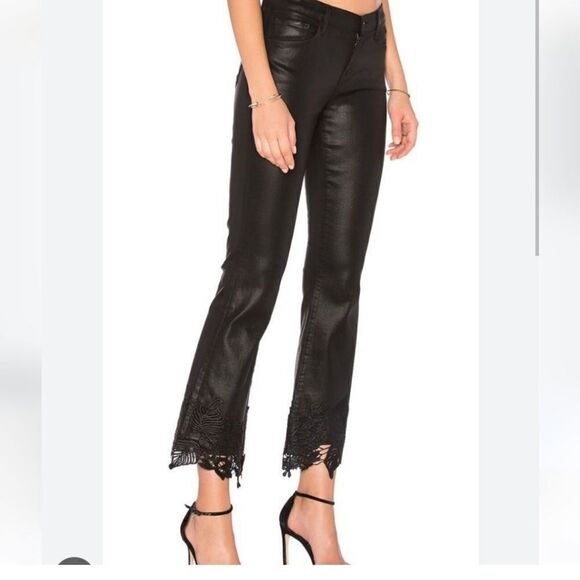 J Brand Selena Black Out Mid-Rise Crop Boot Pant Jeans size 27 NWT - Picture 1 of 8